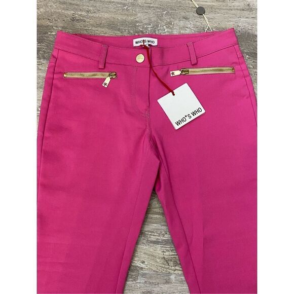 WHO*S WHO Skinny Capri Pants Cropped Women Sz US 4 Sz 40 IT - Picture 2 of 6